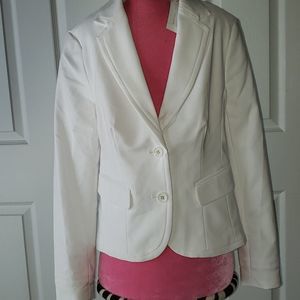 💘🖤💘 NEW YORK & COMPANY WHITE BUTTON LONG SLEEVE BLAZER JACKET